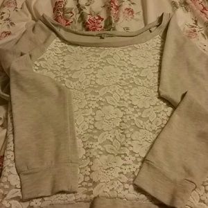 Lace detailed sweater